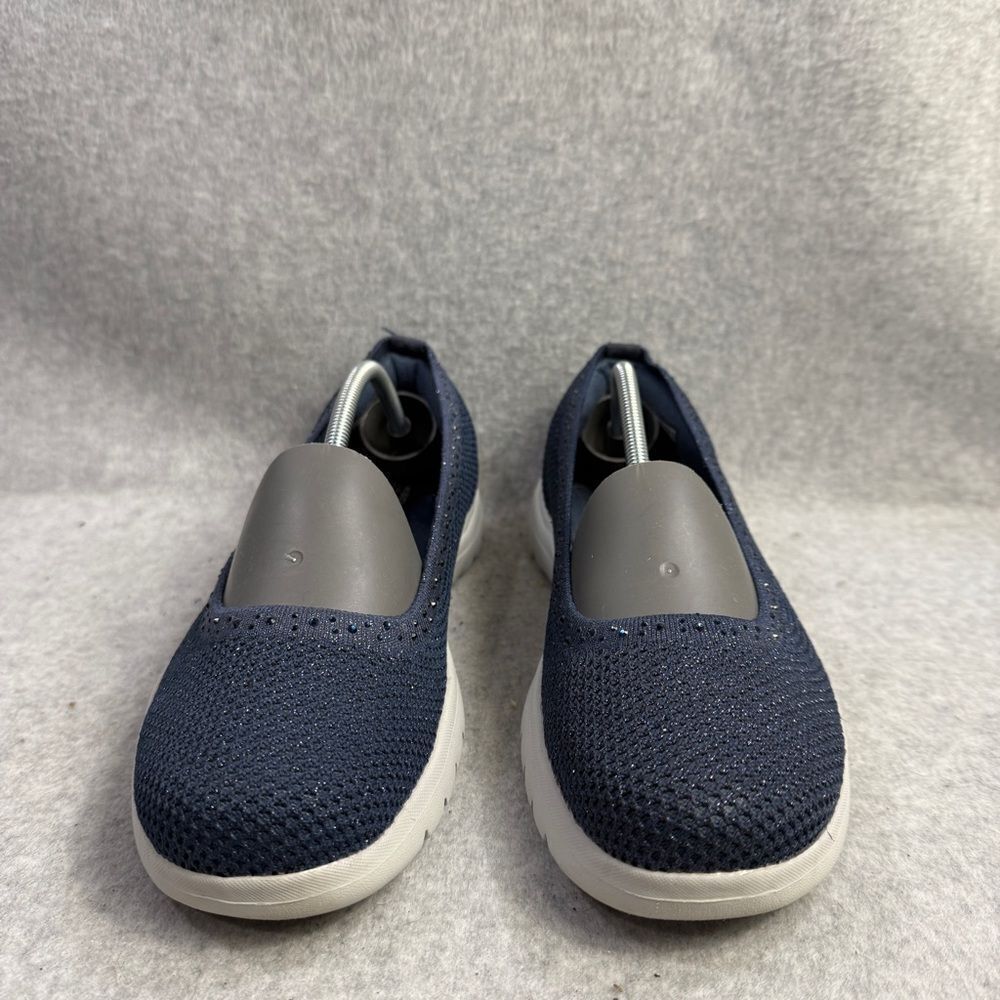 Skechers Shoes Womens Size 9.5 Blue Memory Foam Slip On Comfort Walking Sneakers - Picture 2 of 10